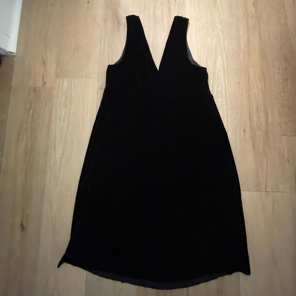 Vince Black Velvet Silk Blend Dress Size Large - Picture 7 of 9